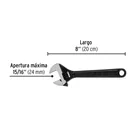 Llave ajustable (perico) 8' pavonada, PRETUL 3