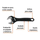 Llave ajustable (perico) 4' profesional pavonada, EXPERT 2
