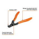 Pinza punta a 90° 6-3/4' para abrir anillos, mango de PVC 4
