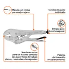 Pinza de presión 7' mordaza recta, TRUPER 4