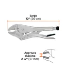 Pinza de presión 12' mordaza curva, TRUPER 5