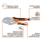 Pinza de presión 10' mordaza recta mango de vinil, TRUPER 4