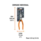 Pinza de punta y corte 8' mango de PVC, TRUPER 5