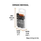 Estuche con 4 dados magnéticos de impacto 3/8' largo 2-1/2' 7