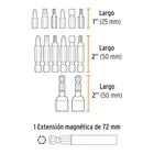 Juego de 47 puntas mixtas largos 1' y 2' en estuche, EXPERT 3