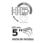 Tornillo de banco 5' de hierro gris, PRETUL 4
