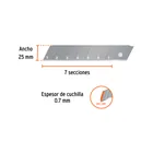 Estuche con 10 cuchillas SK2 de 25 mm para cutter, EXPERT 2