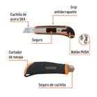 Cutter 25 mm profesional con alma metálica y grip, TRUPER 4
