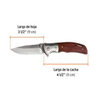 Navaja abatible 4-1/2' mango de madera, TRUPER 2