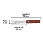 Cuchillo cebollero 5' mango de madera, PRETUL 3