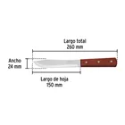 Cuchillo cebollero 6' mango de madera, PRETUL 3