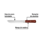 Cuchillo cebollero 8' mango de madera, PRETUL 2