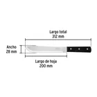 Cuchillo cebollero 8' mango de polipropileno, PRETUL 3