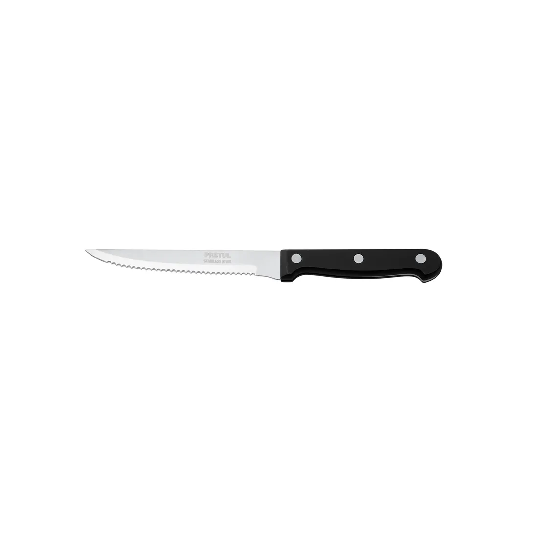 Cuchillo con sierra para asado 5' mango de plástico, PRETUL