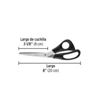 Tijera 8' para casa y oficina, de acero inoxidable, PRETUL 3