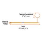 Barreta de punta de 1'x150 cm, escoplo 72 mm, TRUPER 3