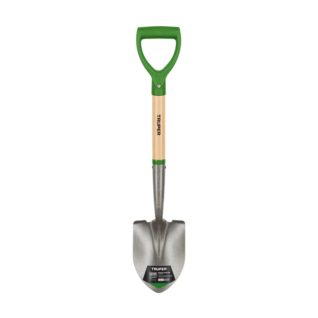 Pala cajuelera redonda, puño 'D' mango de madera, TRUPER