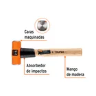 Marro octagonal 2 lb, mango de madera 12', TRUPER 2