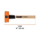 Marro octagonal 2 lb, mango de madera 12', TRUPER 3