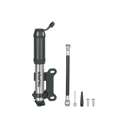 Mini bomba manual para bicicleta, abatible, 75 PSI, TRUPER