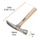 Martillo 24 oz ladrillero, mango 12', TRUPER 3