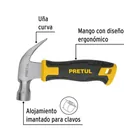 Martillo 10 oz, mango comfort grip, PRETUL 2