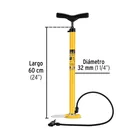 Bomba manual para inflar, 80 PSI, PRETUL 3