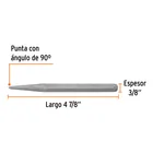 Punzón 3/8' para barrenar, largo 4-7/8', TRUPER 3