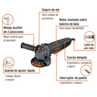 Esmeriladora 4-1/2', 850 W, int. paleta, TRUPER INDUSTRIAL 3