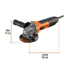 Esmeriladora angular 4-1/2', 850W, TRUPER ERGO PRO 8