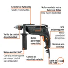 Rotomartillo/destornillador 1/2', 700W, TRUPER INDUSTRIAL 4