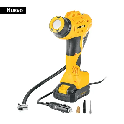 Inflador inalámbrico portátil, 20 V para auto, PRETUL