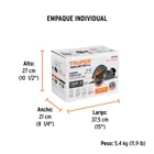 Sierra circular 7-1/4', 1800W, TRUPER INDUSTRIAL 6