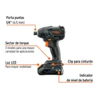 Destornillador de impacto, 20V, 2 baterías 2Ah, MAX 3