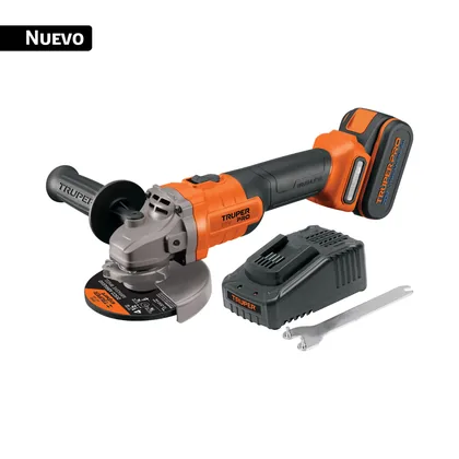 Esmeriladora 4-1/2', 20V, 1 batería 4Ah, TRUPER PRO