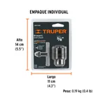 Broquero 3/8' con llave, cuerpo moleteado, TRUPER 6