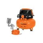 Kit compresor libre de aceite 24L, manguera y pistola,TRUPER 1
