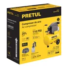 Kit Compresor lub, 20L, manguera y pistola baja,127V, PRETUL 3