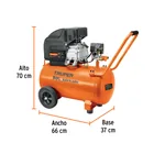 Compresor lubricado, 50L, 3-1/2HP, horizontal, 127V, TRUPER 2