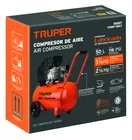 Compresor lubricado, 50L, 3-1/2HP, horizontal, 127V, TRUPER 3