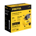 Compresor lubricado, 20L, 2-1/2HP, horizontal, 127V, PRETUL 4