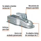 Acoplador para remolque, para bola de 2', TRUPER 3