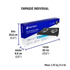 Parrilla eléctrica 2 quemadores en espiral, negra, VOLTECK 6