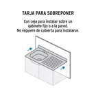 Tarja de sobreponer 80 x 50 cm tina izquierda, FOSET 3
