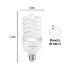 Lámpara espiral T4 45 W alta potencia luz de día, caja 3