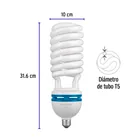 Lámpara espiral T5 105 W alta potencia luz de día, caja 3