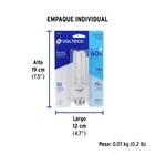 Lámpara triple T3 15 W luz de día en blíster, VOLTECK 5