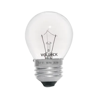 Foco incandescente 25W para horno/refrigerador, transparente