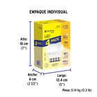 Pack 4 focos LED 10W (75W) A19, 3000K cálida, 950 lm, BASIC 4