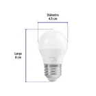 Foco LED 3W (25W) G45, 6500K blanca fría, 270 lm, BASIC 3
